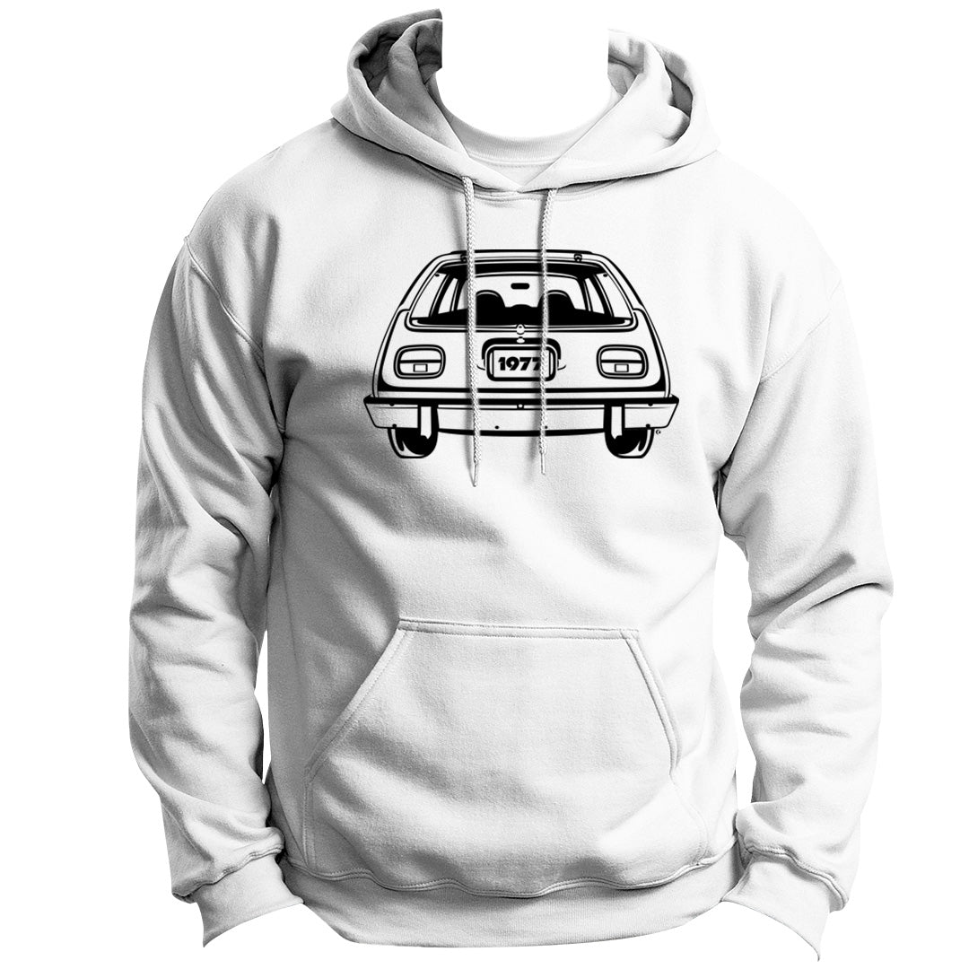 CAR BACK SERIES AMC GREMLIN 1977 HOODIE PULLOVER VINYL HEAT PRESS ORIGINAL ART