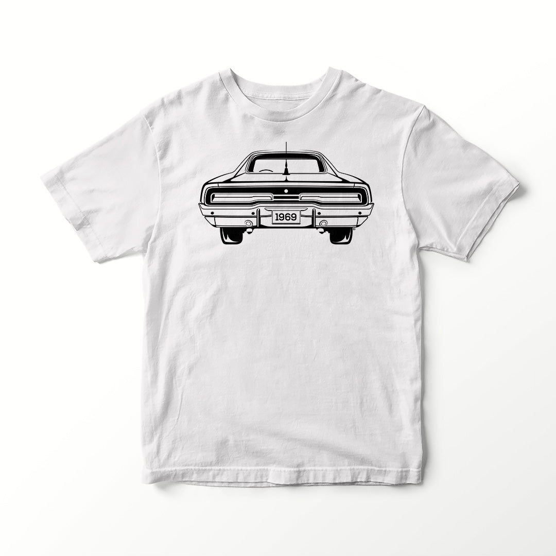 CAR BACK SERIES DODGE CHARGER 1969 T-SHIRT TEE VINYL HEAT PRESS ORIGINAL ART