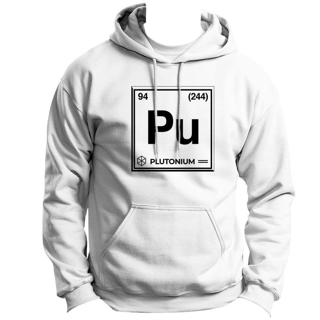 PERIODIC TABLE SERIES PU PLUTONIUM ELEMENTAL HOODIE PULLOVER SWEATSHIRT VINYL HEAT PRESS ORIGINAL ART