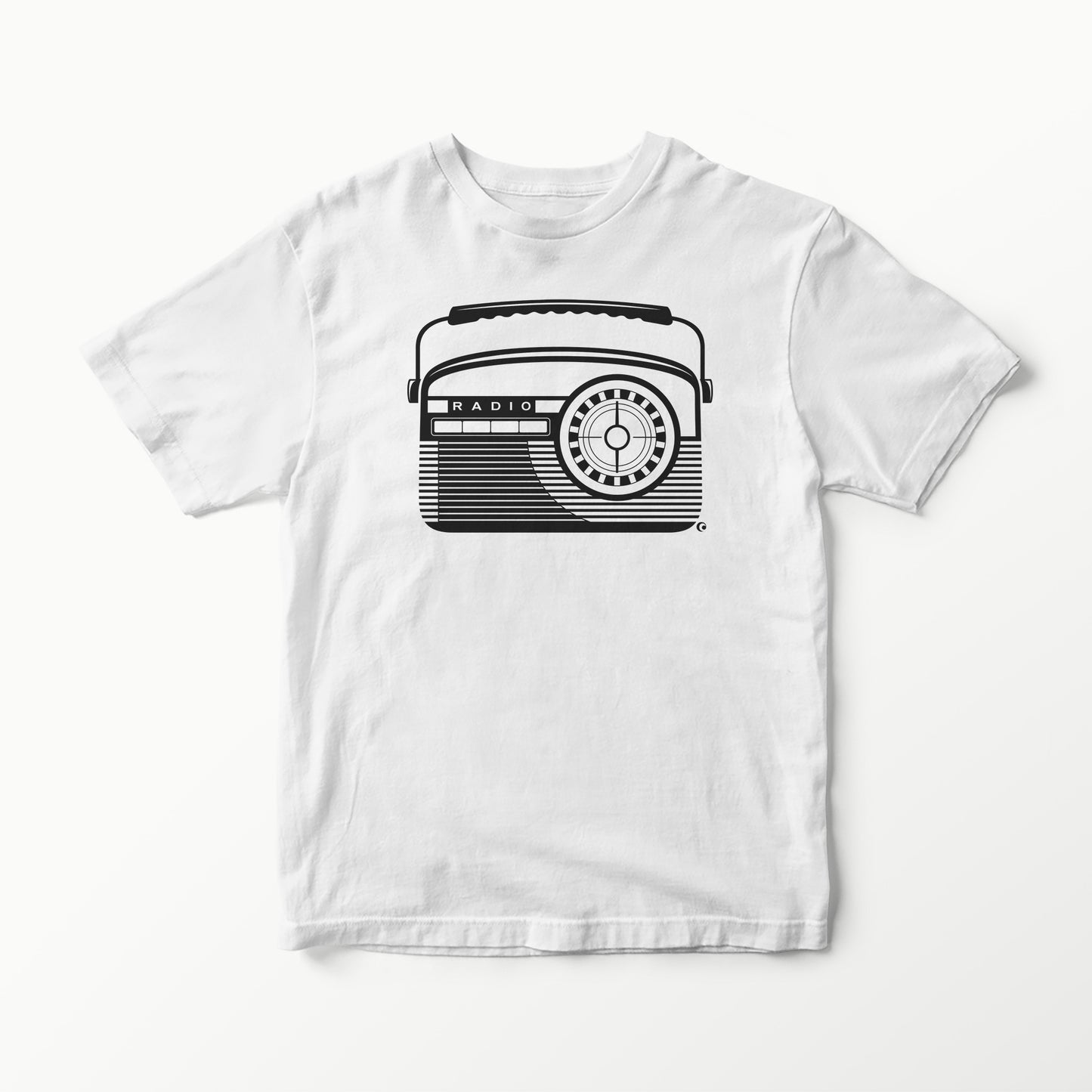 RETRO RADIO SERIES VINTAGE PORTABLE RADIO WITH HANDLE T-SHIRT TEE VINYL HEAT PRESS ORIGINAL ART
