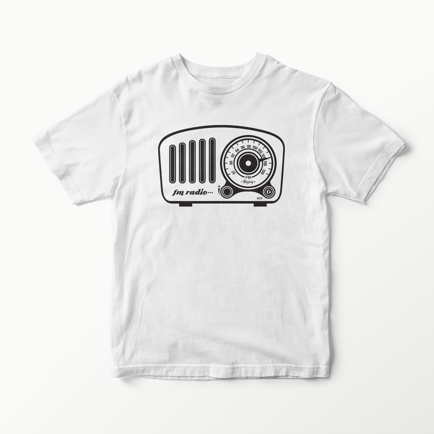 RETRO RADIO SERIES VINTAGE FM RADIO T-SHIRT TEE VINYL HEAT PRESS ORIGINAL ART