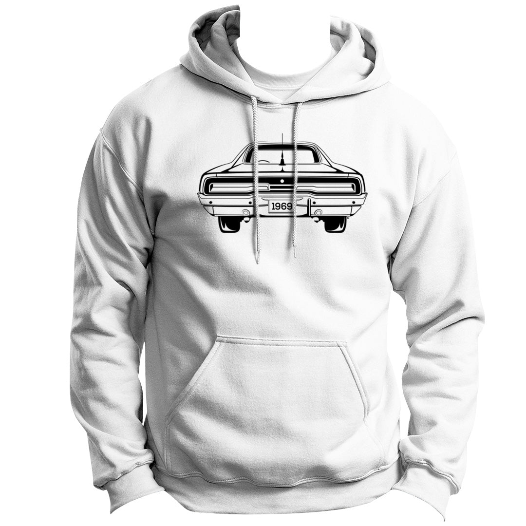 CAR BACK SERIES DODGE CHARGER 1969 HOODIE PULLOVER VINYL HEAT PRESS ORIGINAL ART