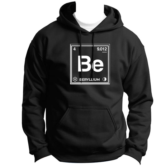 PERIODIC TABLE SERIES BE BERYLLIUM ELEMENTAL HOODIE PULLOVER SWEATSHIRT VINYL HEAT PRESS ORIGINAL ART