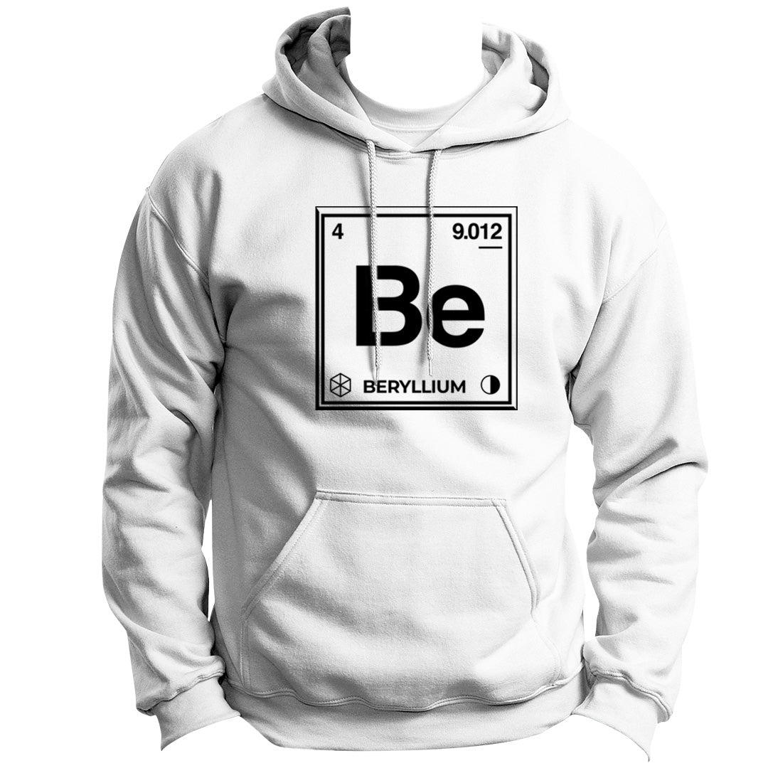 PERIODIC TABLE SERIES BE BERYLLIUM ELEMENTAL HOODIE PULLOVER SWEATSHIRT VINYL HEAT PRESS ORIGINAL ART