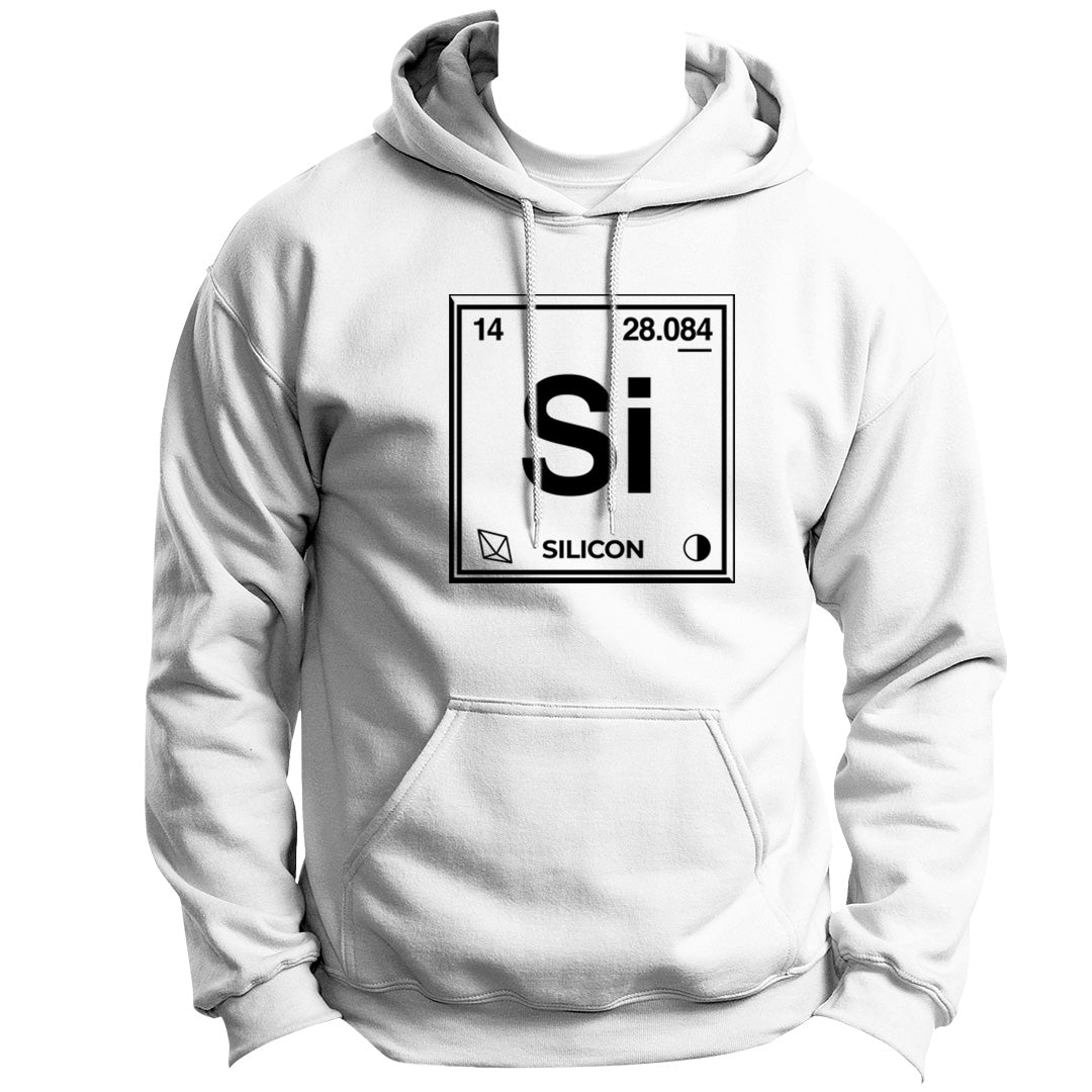 PERIODIC TABLE SERIES SI SILICON ELEMENTAL HOODIE PULLOVER SWEATSHIRT VINYL HEAT PRESS ORIGINAL ART