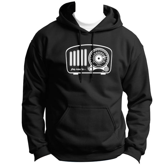 RETRO RADIO SERIES VINTAGE FM RADIO HOODIE PULLOVER SWEATSHIRT VINYL HEAT PRESS ORIGINAL ART
