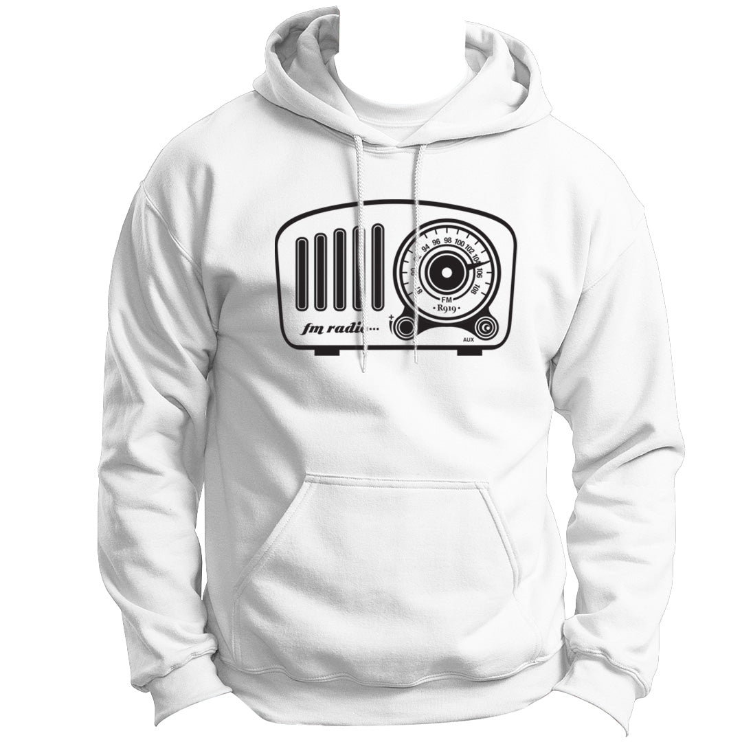 RETRO RADIO SERIES VINTAGE FM RADIO HOODIE PULLOVER SWEATSHIRT VINYL HEAT PRESS ORIGINAL ART