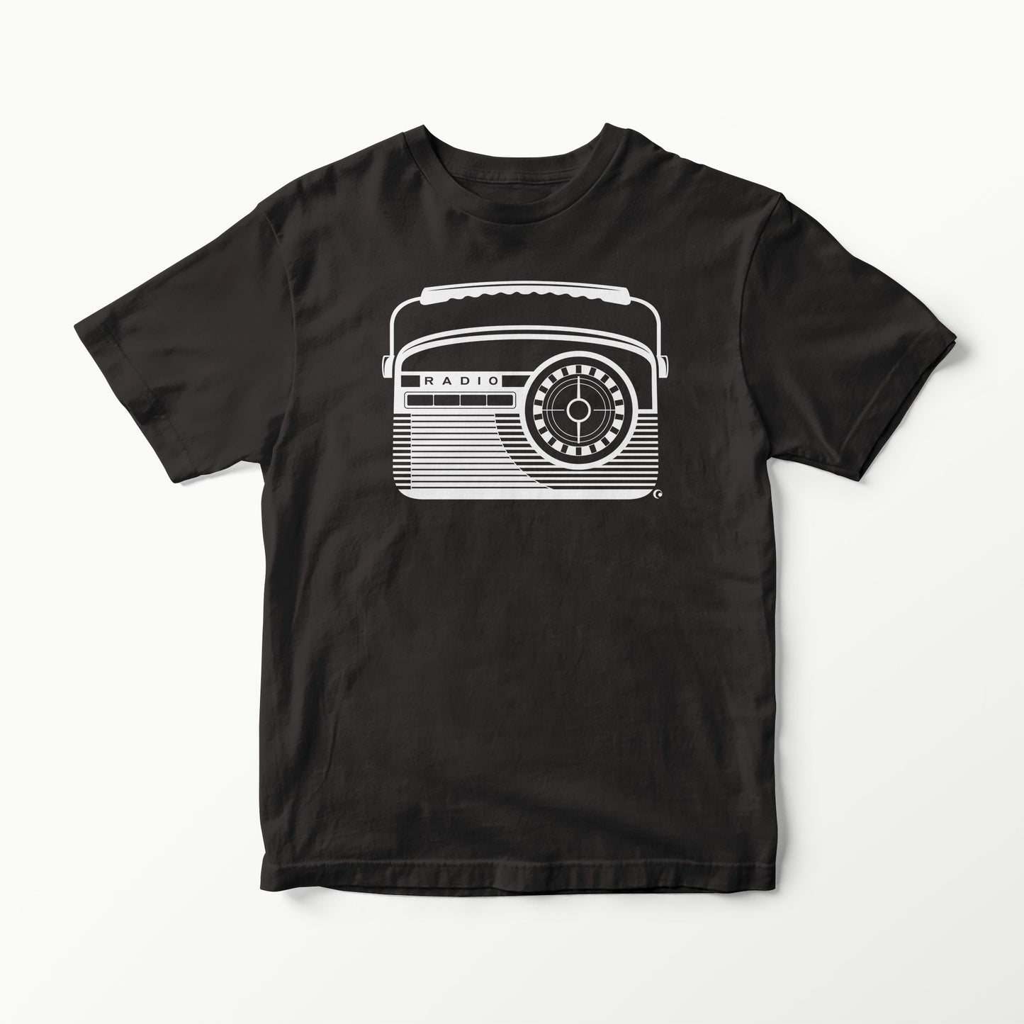 RETRO RADIO SERIES VINTAGE PORTABLE RADIO WITH HANDLE T-SHIRT TEE VINYL HEAT PRESS ORIGINAL ART