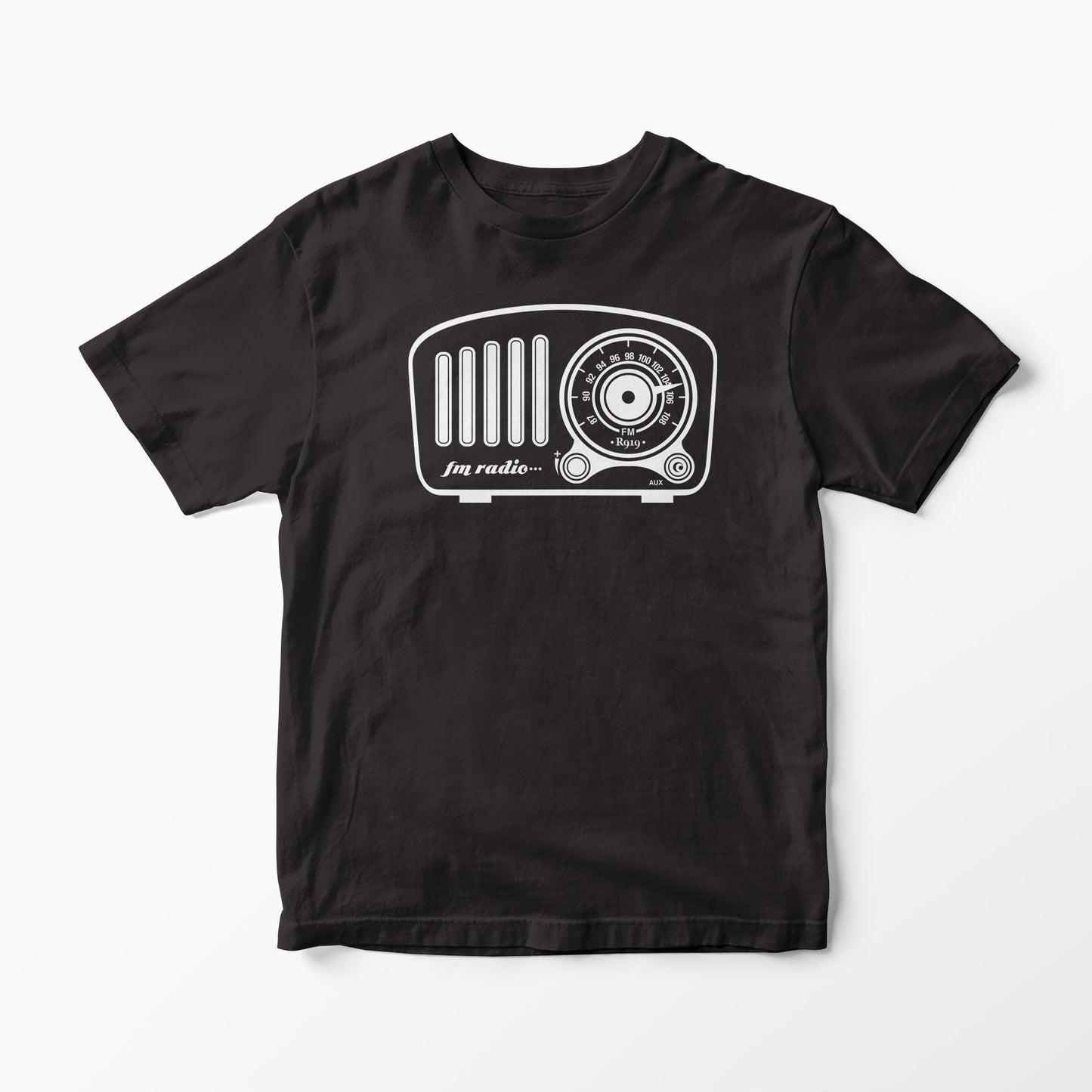 RETRO RADIO SERIES VINTAGE FM RADIO T-SHIRT TEE VINYL HEAT PRESS ORIGINAL ART