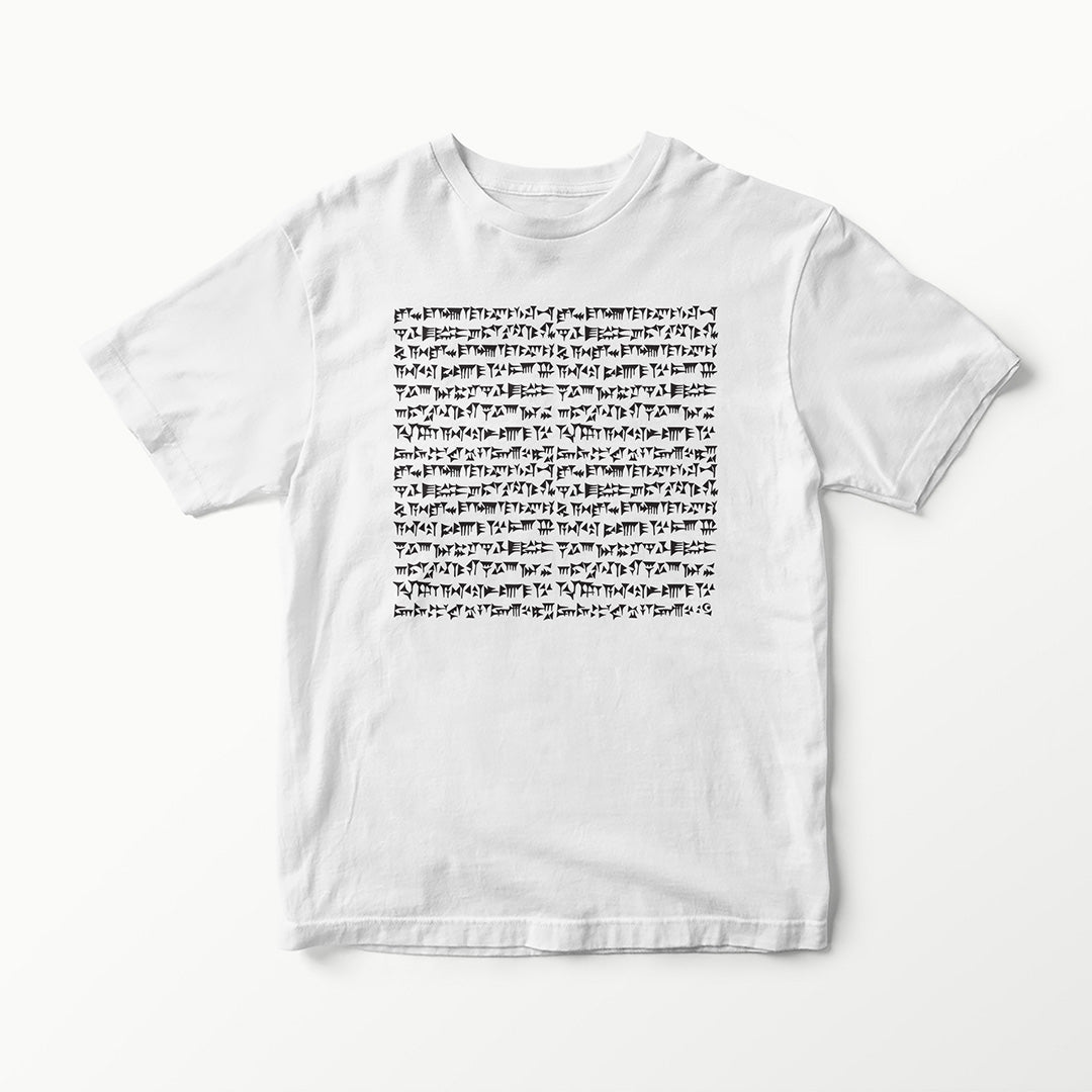 ANCIENT SERIES SUMERIAN CUNIFORM TABLET T-SHIRT TEE VINYL HEAT PRESS ORIGINAL ART